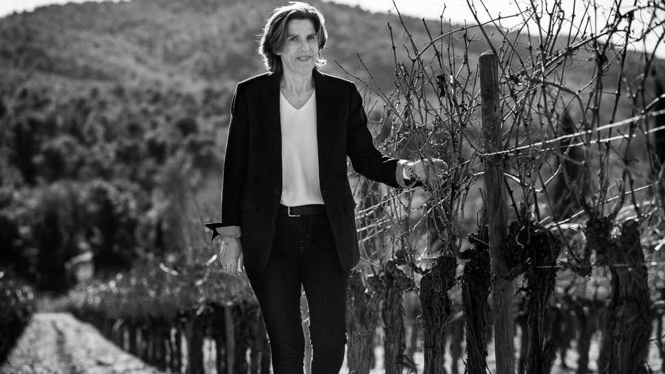 Patricia Ortelli among the vines at Château La Calisse in Provence