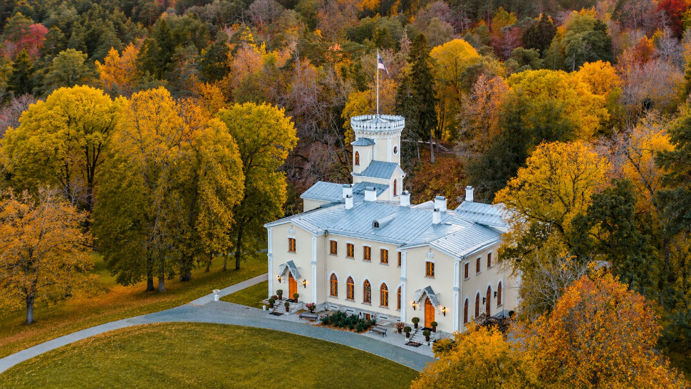 The Schloss Fall historic castle at Keila-Joa in Estonia