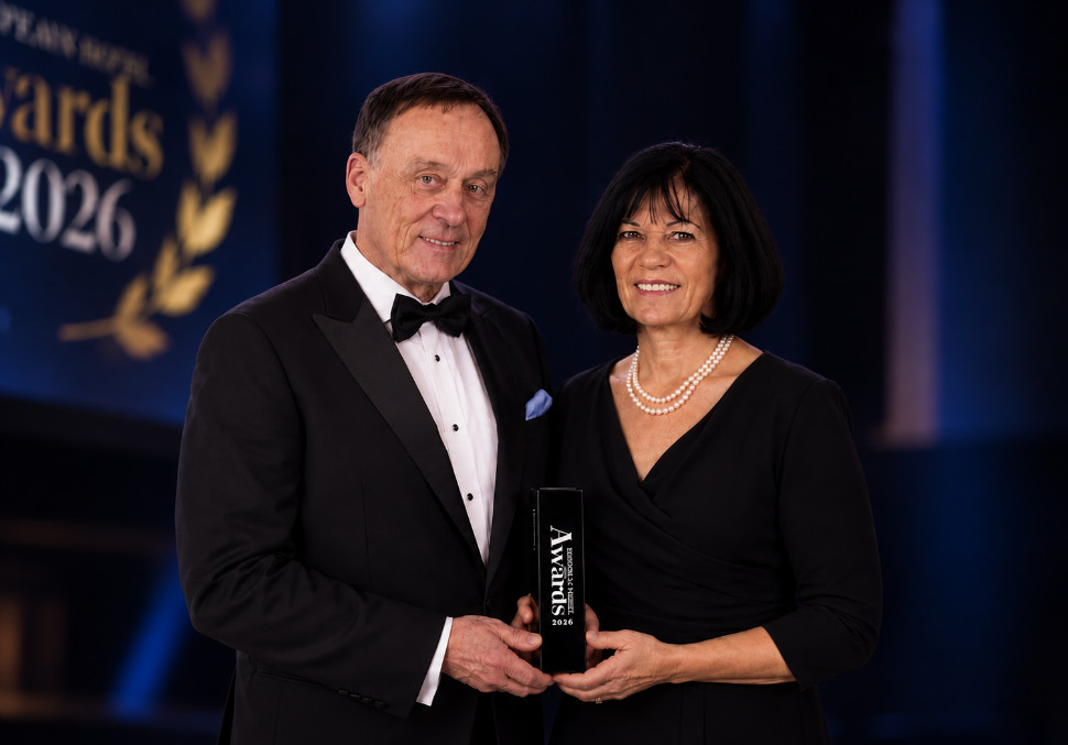 A moment from the European Hotel Awards 2026 ceremony in Bordighera