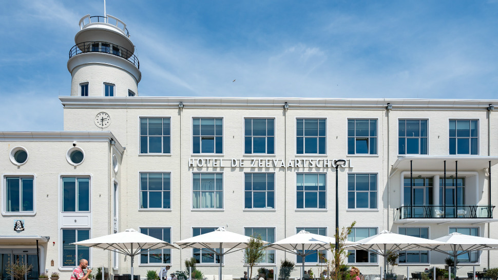 Facade of Hotel De Zeevaartschool in Vlissingen