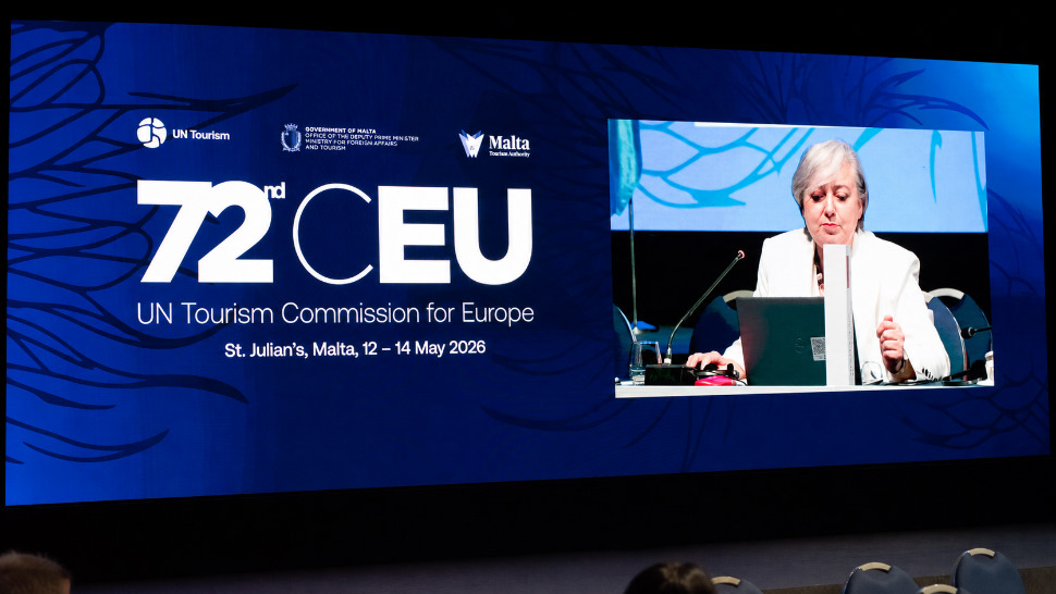 Lidija Bajarūnienė at an international meeting focused on European tourism