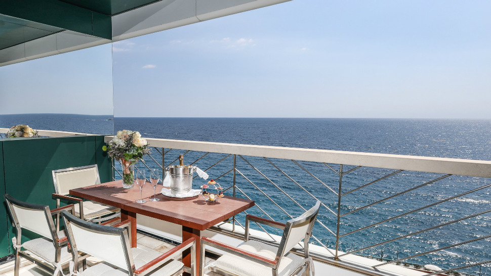Sea-view terrace at Grand Hotel del Mare Resort & Spa